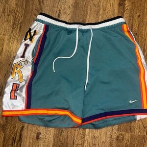 Nike Teal Basketball Shorts with Retro Style Side Stripe XXL Dri-Fit
